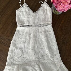 Fashion Nova White Lace Dress